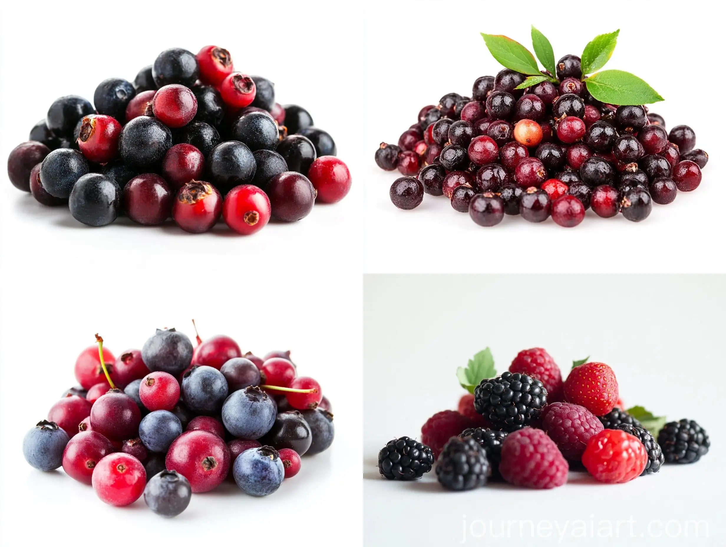Assortment-of-Fresh-Forest-Berries-on-White-Background