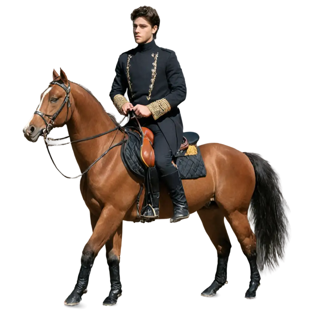 handsome prince on a horse