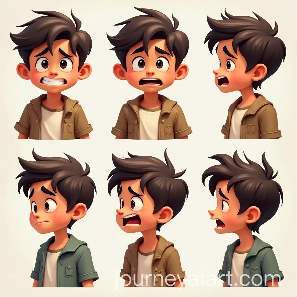 10YearOld-Arab-Boy-with-Different-Facial-Expressions-from-Multiple-Angles