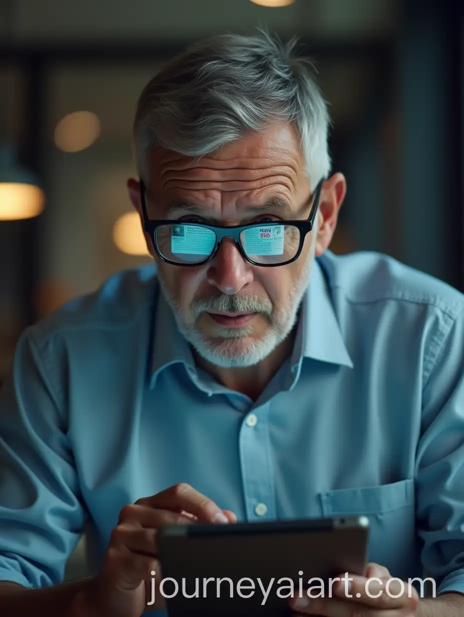 Shocked-MiddleAged-Person-Reading-FDA-Warning-on-Tablet