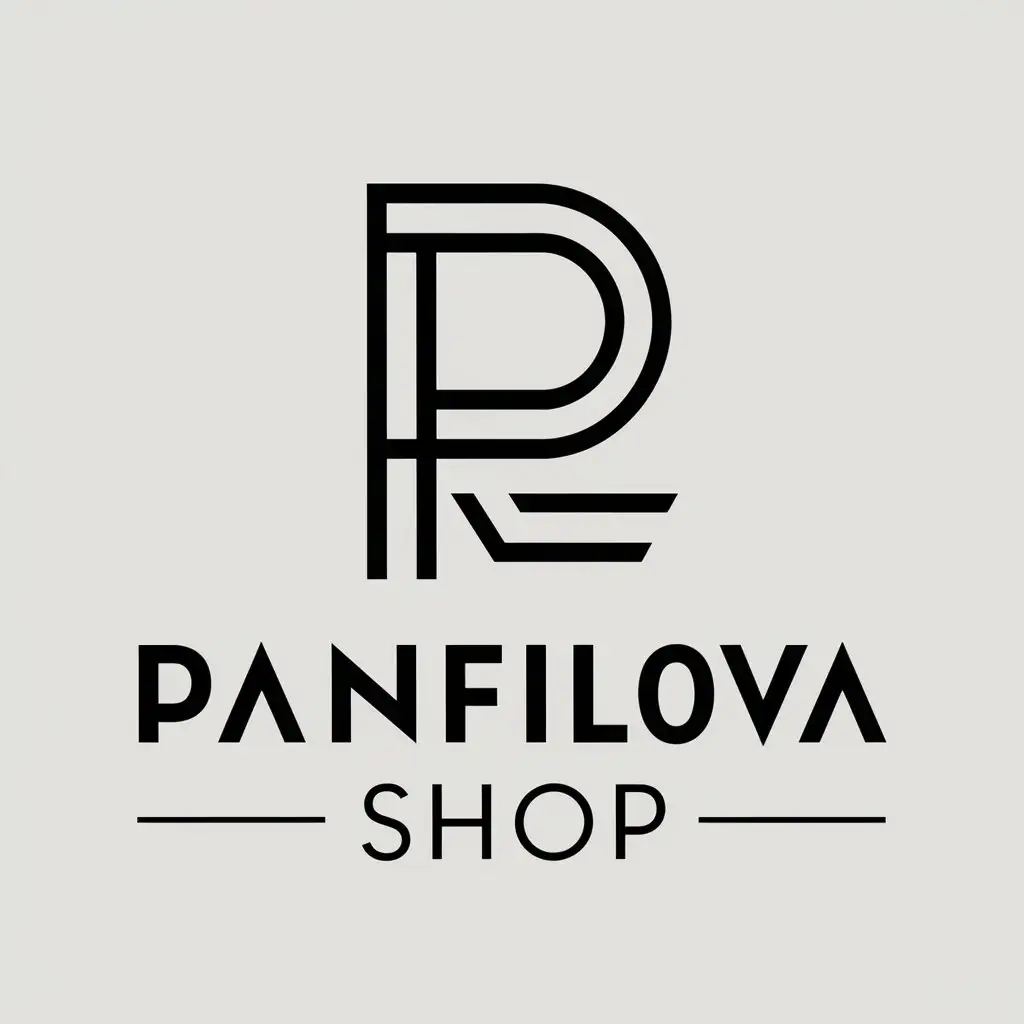 LOGO-Design-for-Panfilova-Shop-Elegant-Lettering-on-Clear-Background