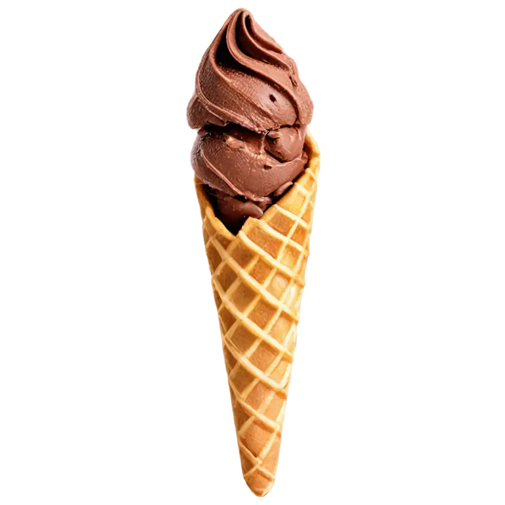 Chocolate-Ice-Cream-in-a-Waffle-Cone-PNG-High-Quality-and-Transparent-Image-for-All-Your-Creative-Projects