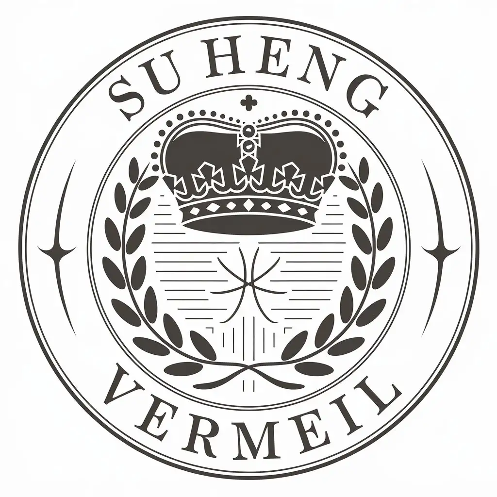 LOGO-Design-for-Su-Heng-Vermeil-Crown-Symbol-in-Elegant-Vermeil-Tones