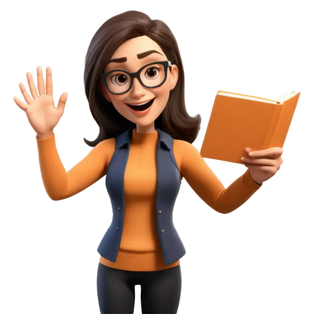 Cartoon-Teacher-Waving-Hand-PNG-Perfect-for-Educational-and-Creative-Visuals