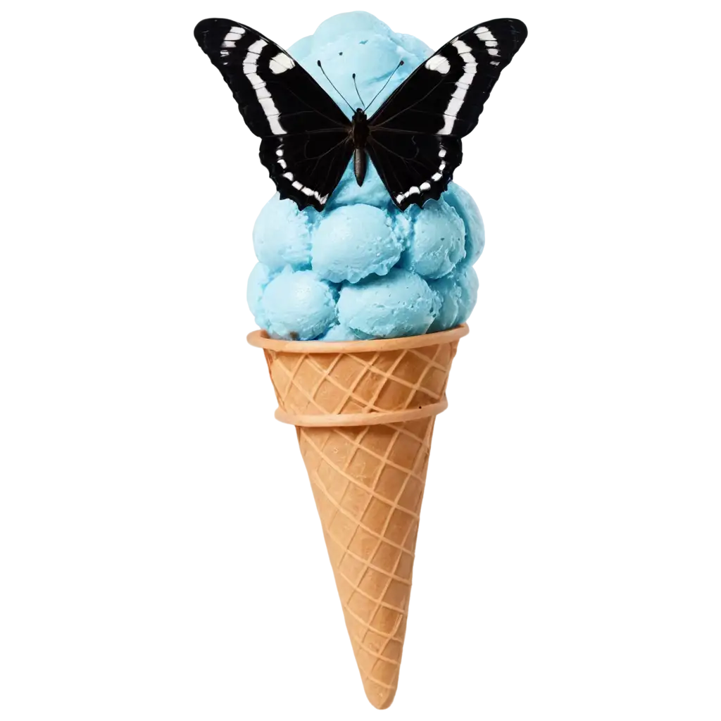 Blue-Ice-Cream-with-Butterfly-PNG-Image-Sweet-and-Whimsical-Visual-Delight