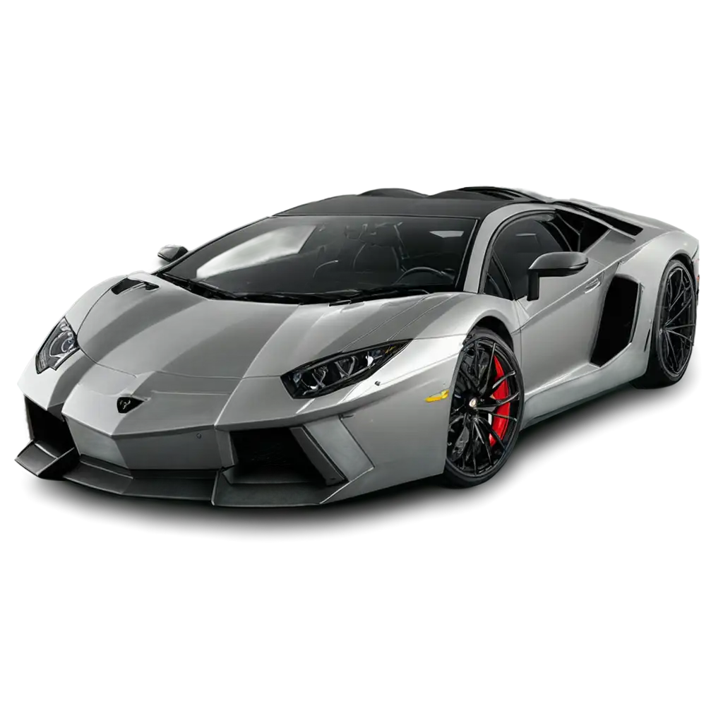 Grey-Colored-Lamborghini-Aventador-PNG-HighQuality-Transparent-Image-for-Digital-Use