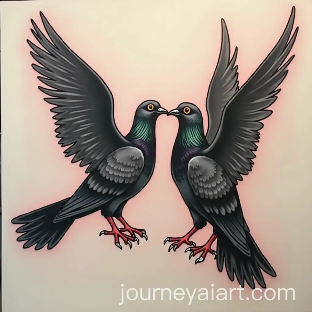 Pair-of-Black-Pigeon-Tattoos-in-How-to-Train-Your-Dragon-Style