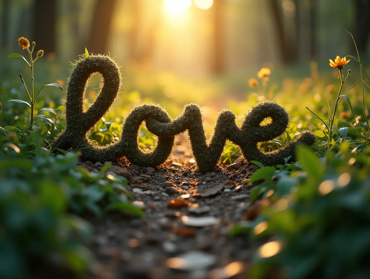 Create a nature image for a phrase like: Love is...