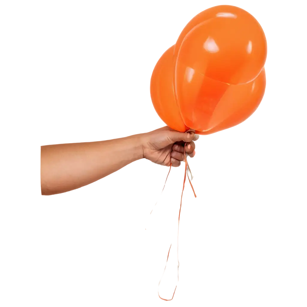 Bouquet-of-Air-Orange-Balloons-PNG-Image-for-Sale-HighQuality-Transparent-Background