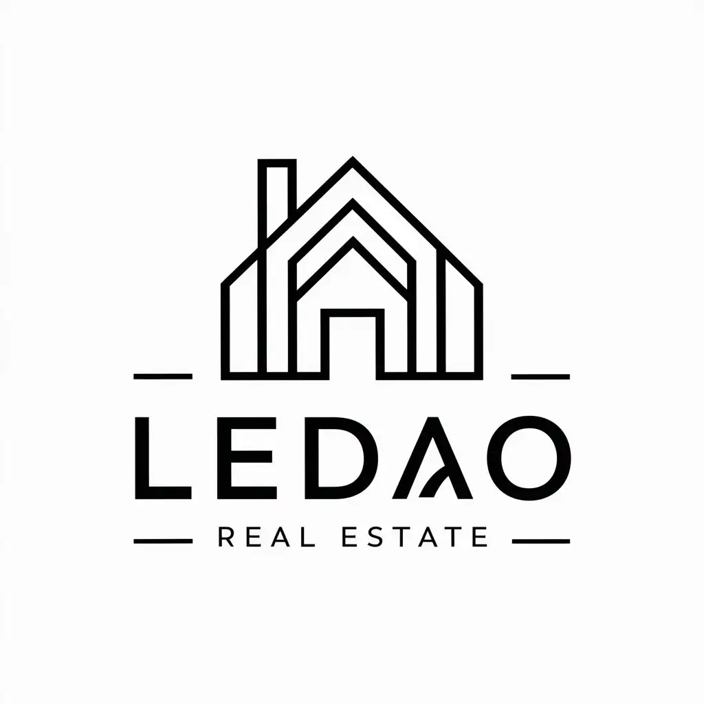 LOGO-Design-for-Ledao-Real-Estate-Symbol-in-Moderate-Style-on-Clear-Background