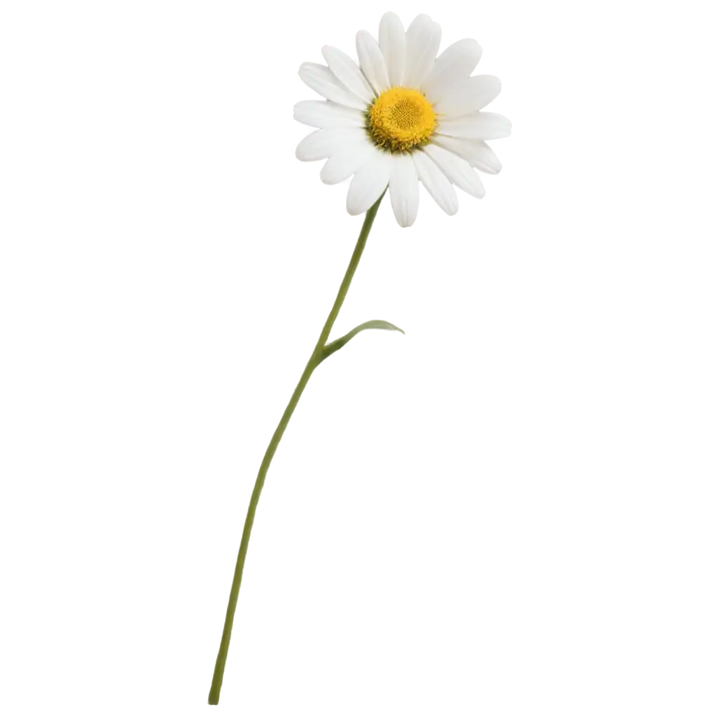 White-Daisy-PNG-Image-with-Stem-HighQuality-Transparent-Background-for-Versatile-Use