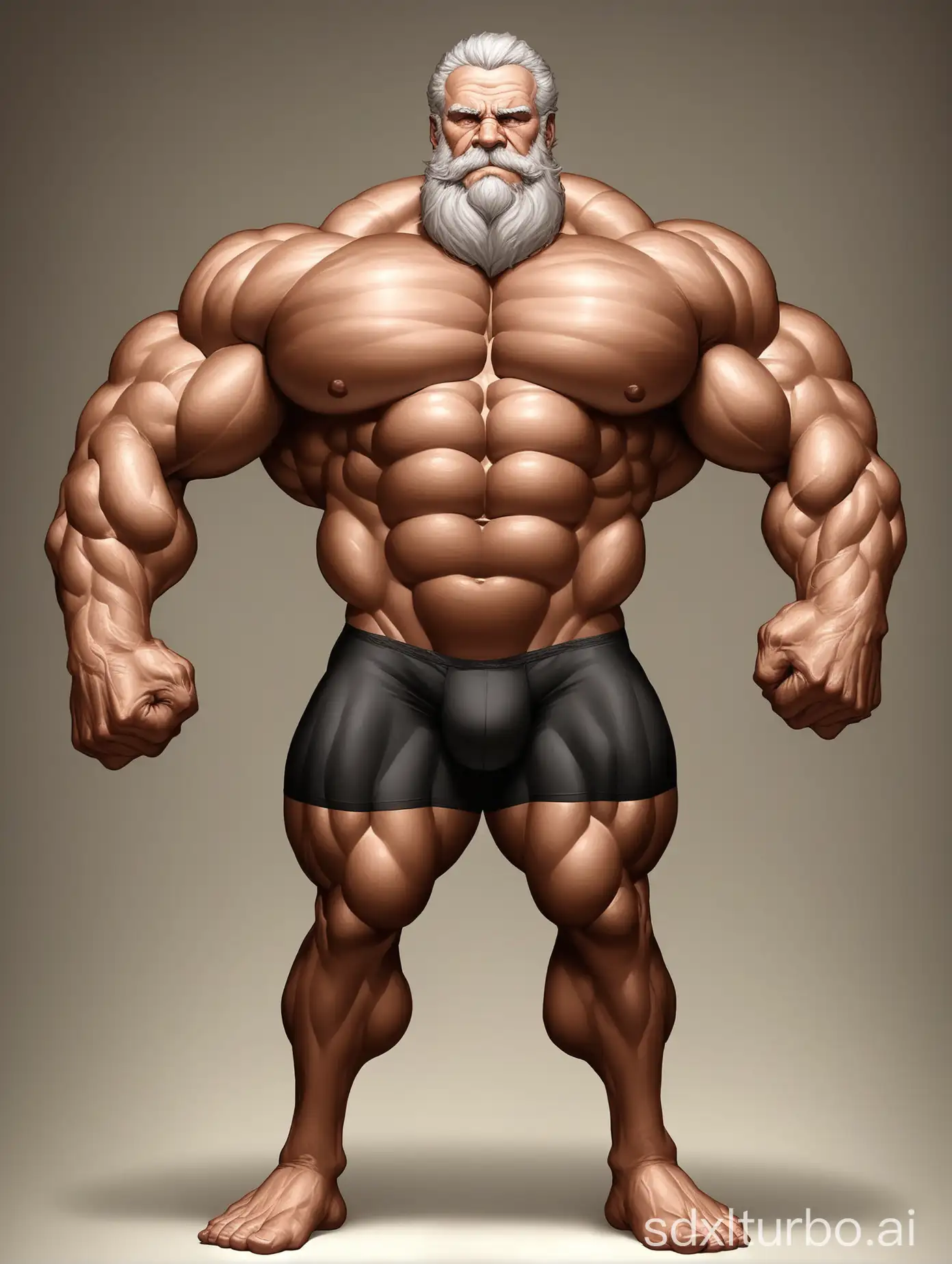 Elderly-Giant-Flexing-Muscles-in-Underwear