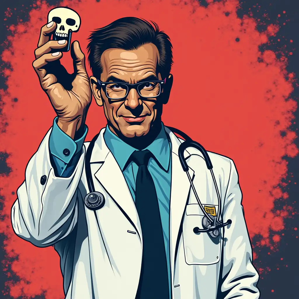 Radiologist in pop art style