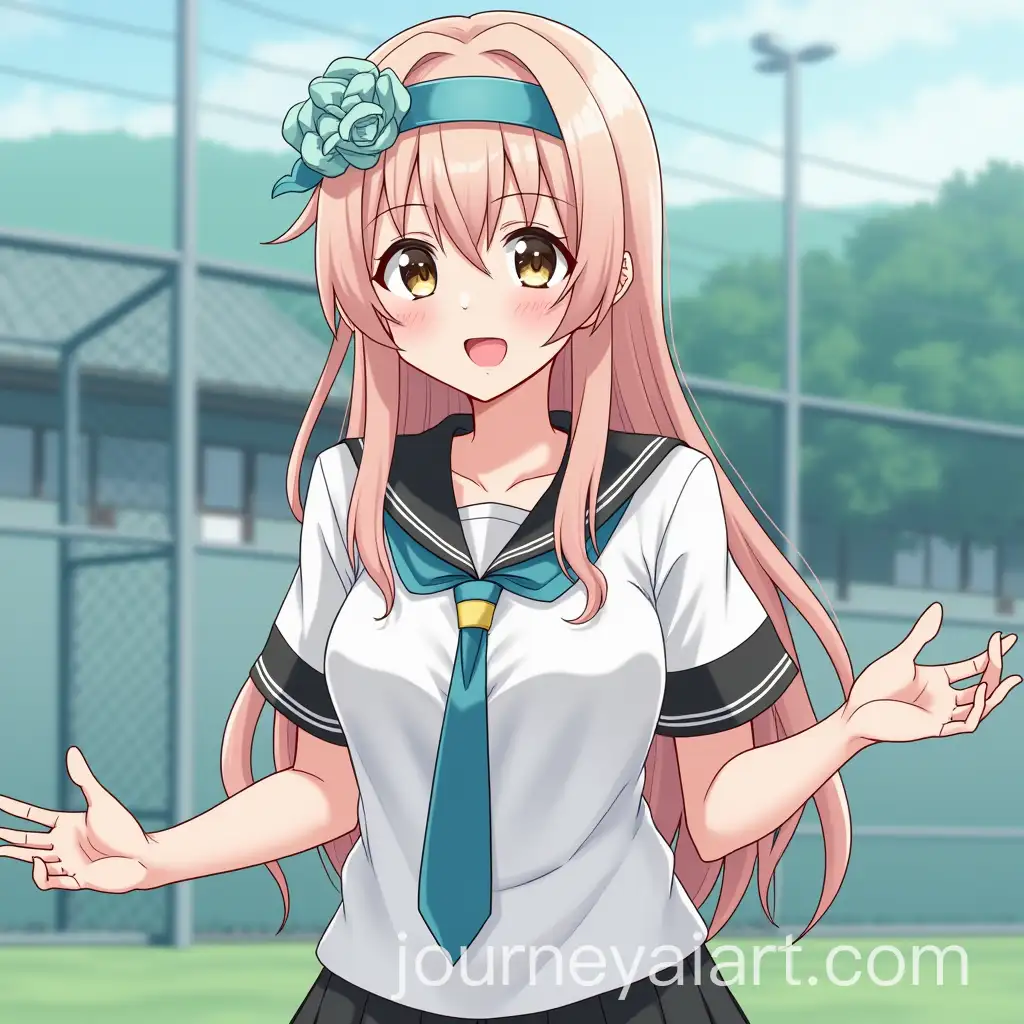 Anime-Female-Seoranf-Demonstrating-School-Sports-Moves