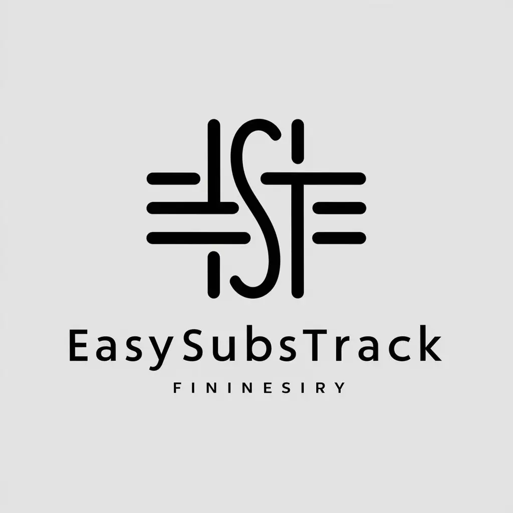 a vector logo design,with the text "EasySubsTrack", main symbol:EST,Minimalistic,be used in Finance industry,clear background