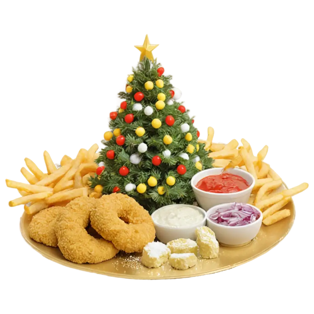 New-Years-Tree-PNG-with-Snowy-Chicken-Nuggets-Onion-Rings-Falafel-and-Fries-Decorations-Fun-Festive-and-Unique-Image-Format