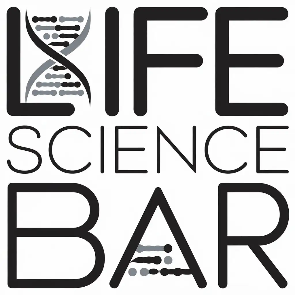 LOGO Design for Life Science Bar DNA Symbol with Modern and Clear Background