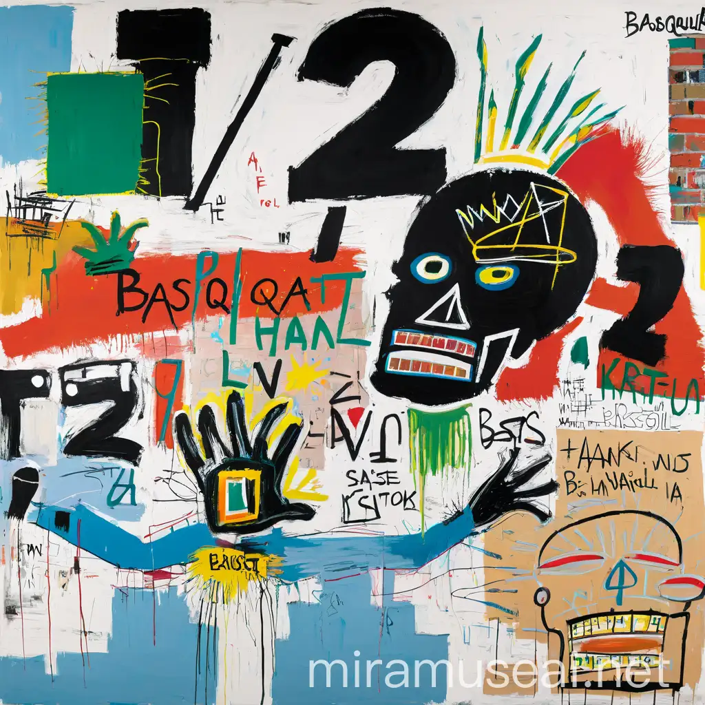 Vibrant Abstract Art Inspired by Basquiats Colorful Style