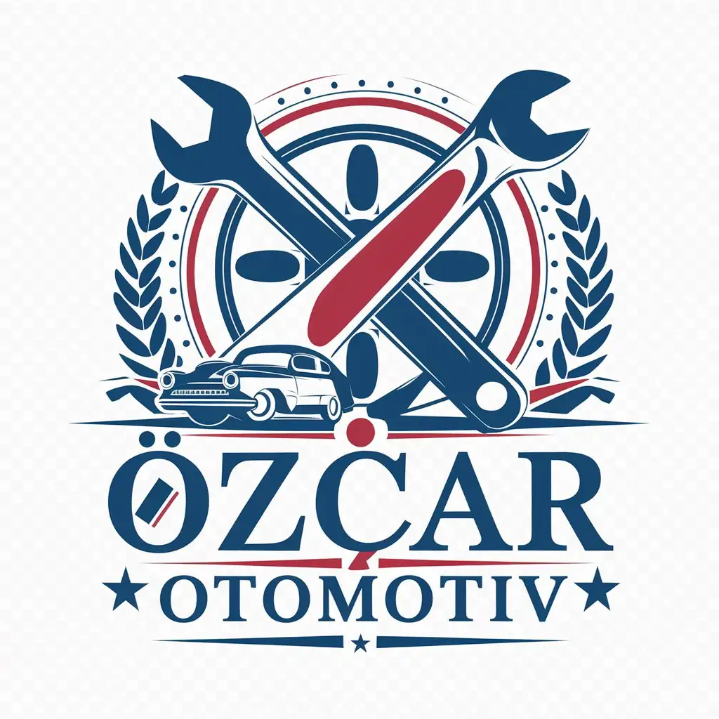 LOGO Design for zCar Otomotiv Classic Elegance with Automotive Symbols in Rich Blue Bold Red and Sleek Gray