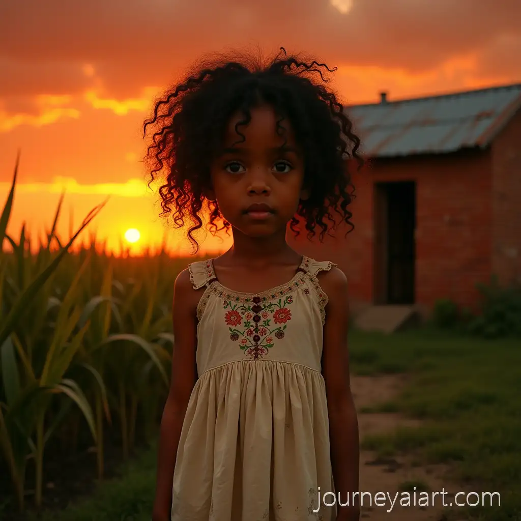 Magical-Sunset-Over-Sugarcane-Fields-in-Havana-withSunset-in-Havana-a-Young-Girl