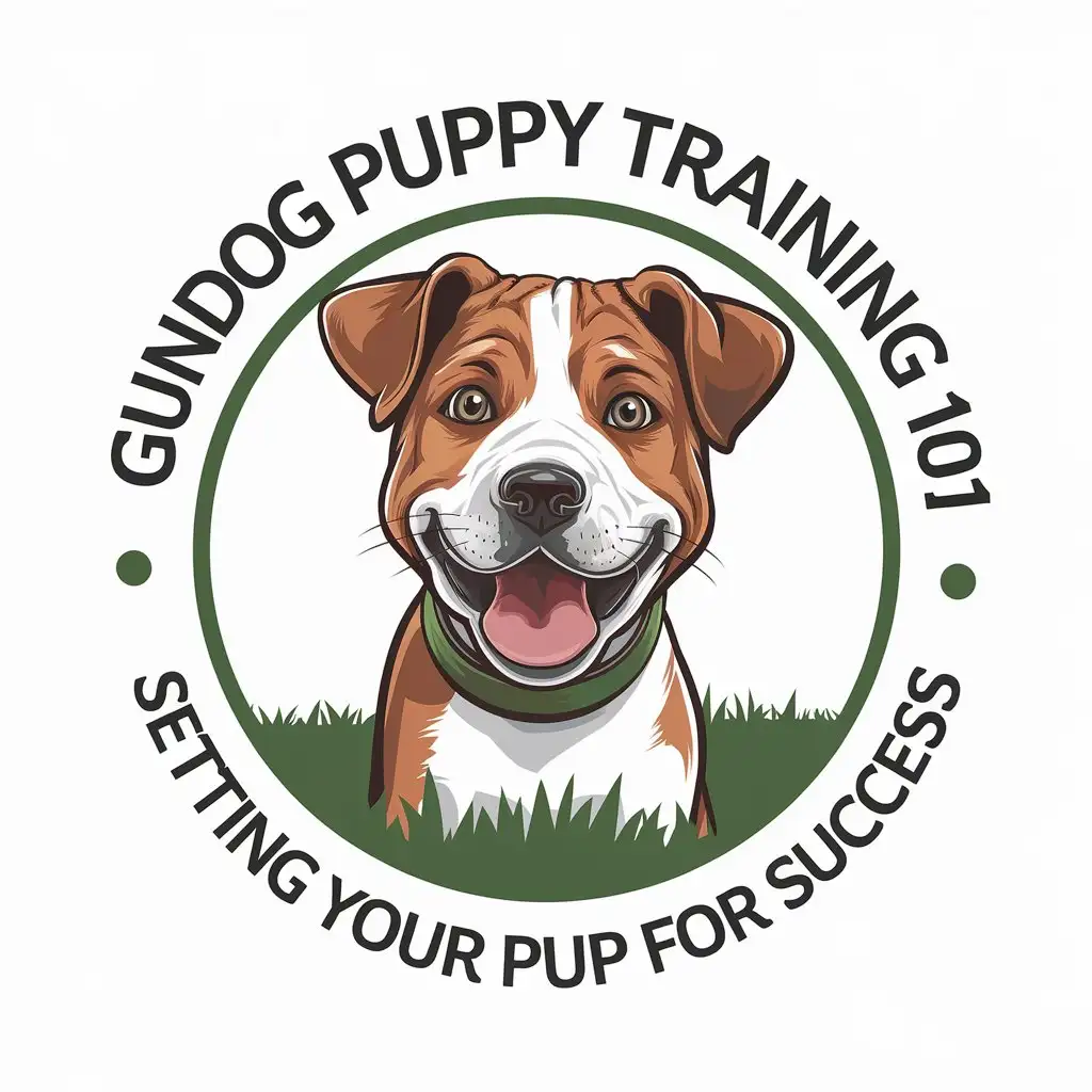 LOGO Design for Gundog Puppy Training 101 Playful Puppy Symbol with Clear and Simple Design