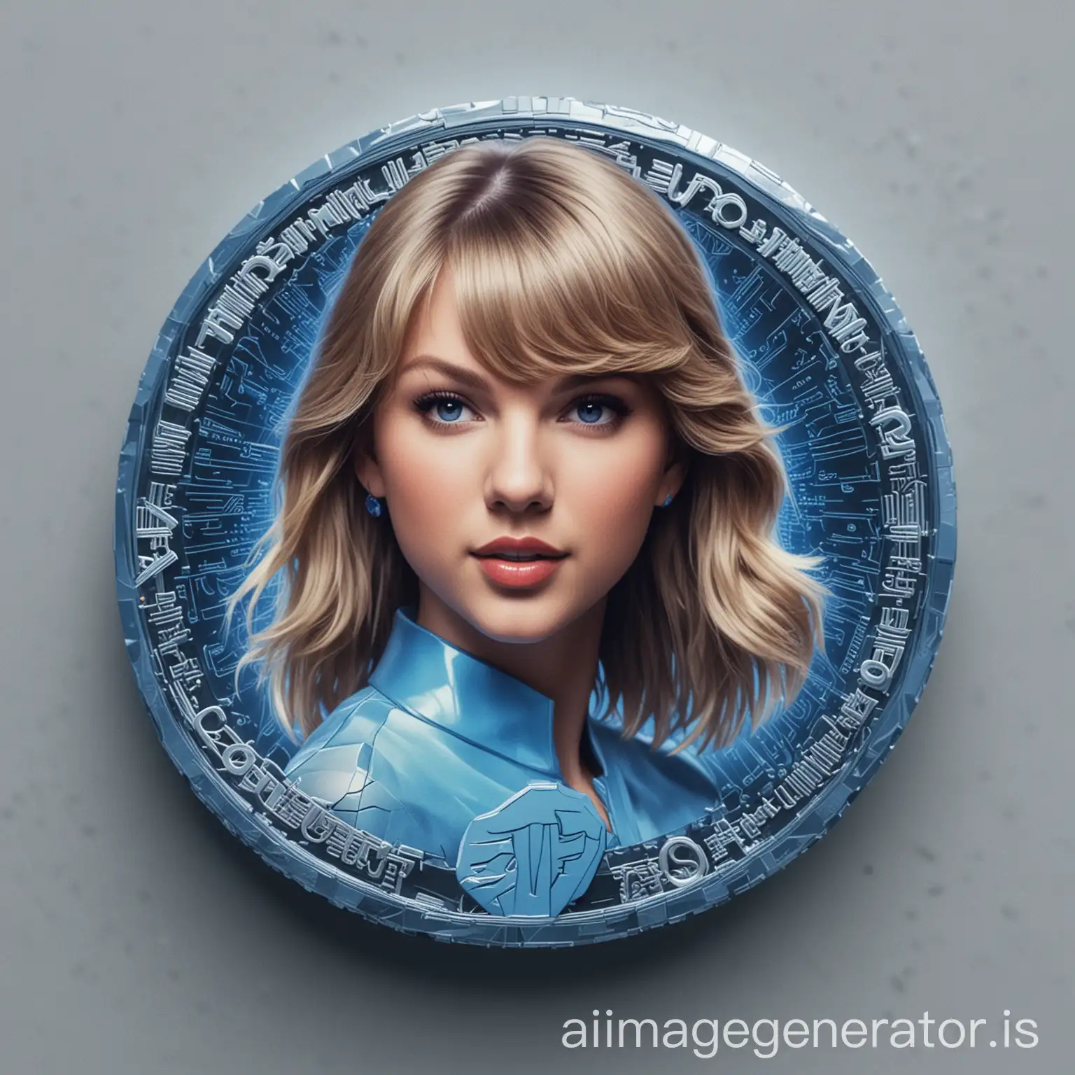 Futuristic-Blue-Cryptocurrency-Token-Featuring-Taylor-Swift