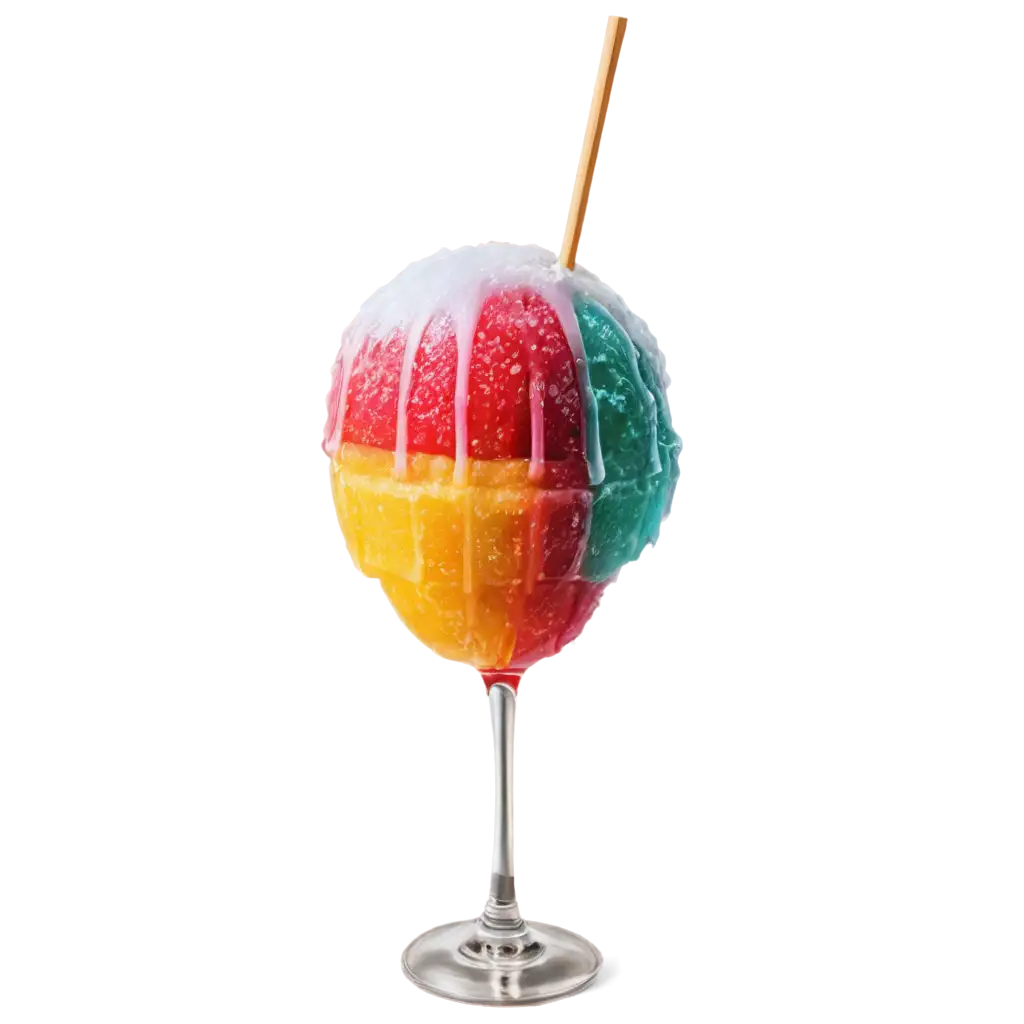 Vibrant-Multicolored-Ice-Gola-PNG-Image-CloseUp-Shot-Dripping-with-Syrup