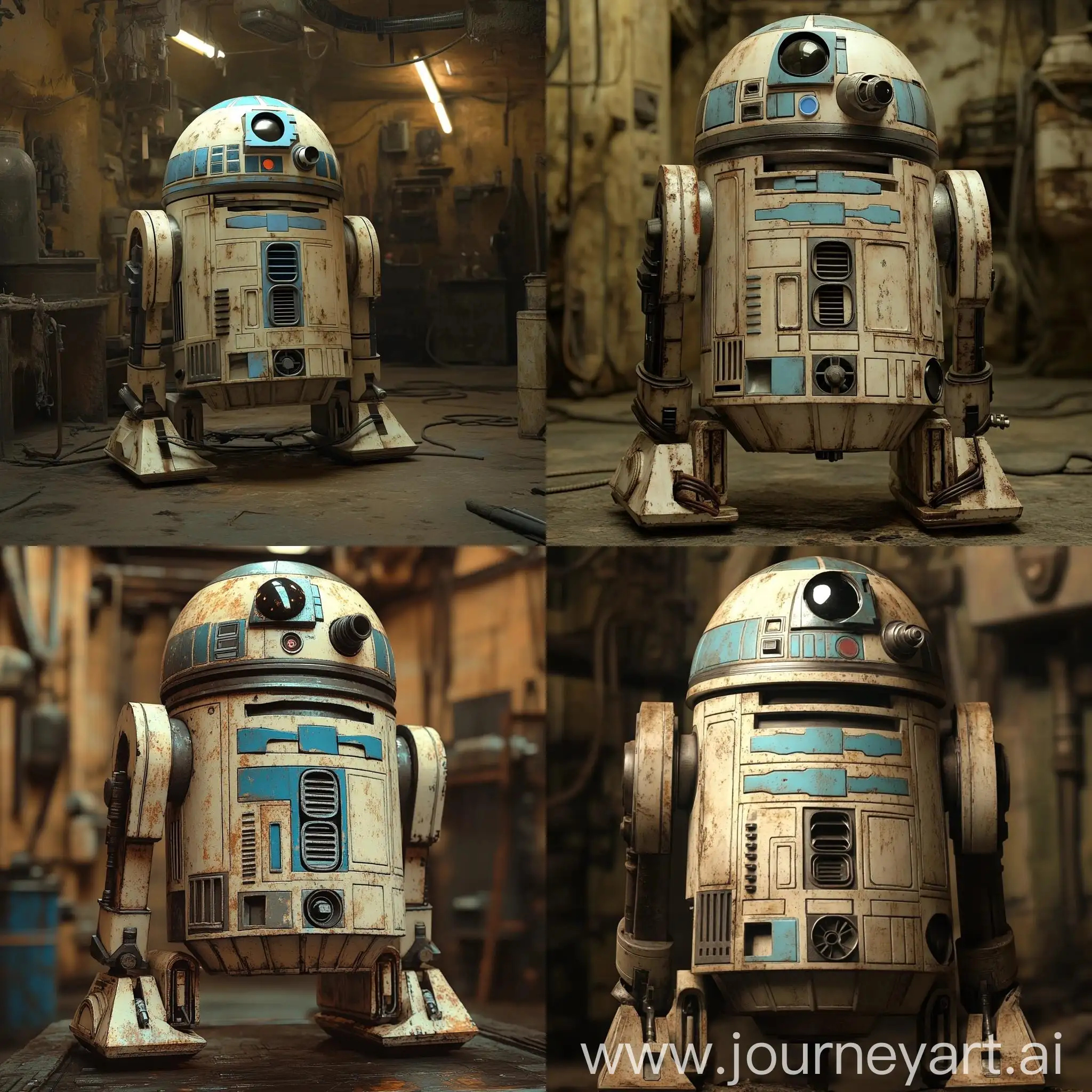 Weathered-Cream-ALT-Droid-in-Tatooine-Workshop-with-Dramatic-Lighting