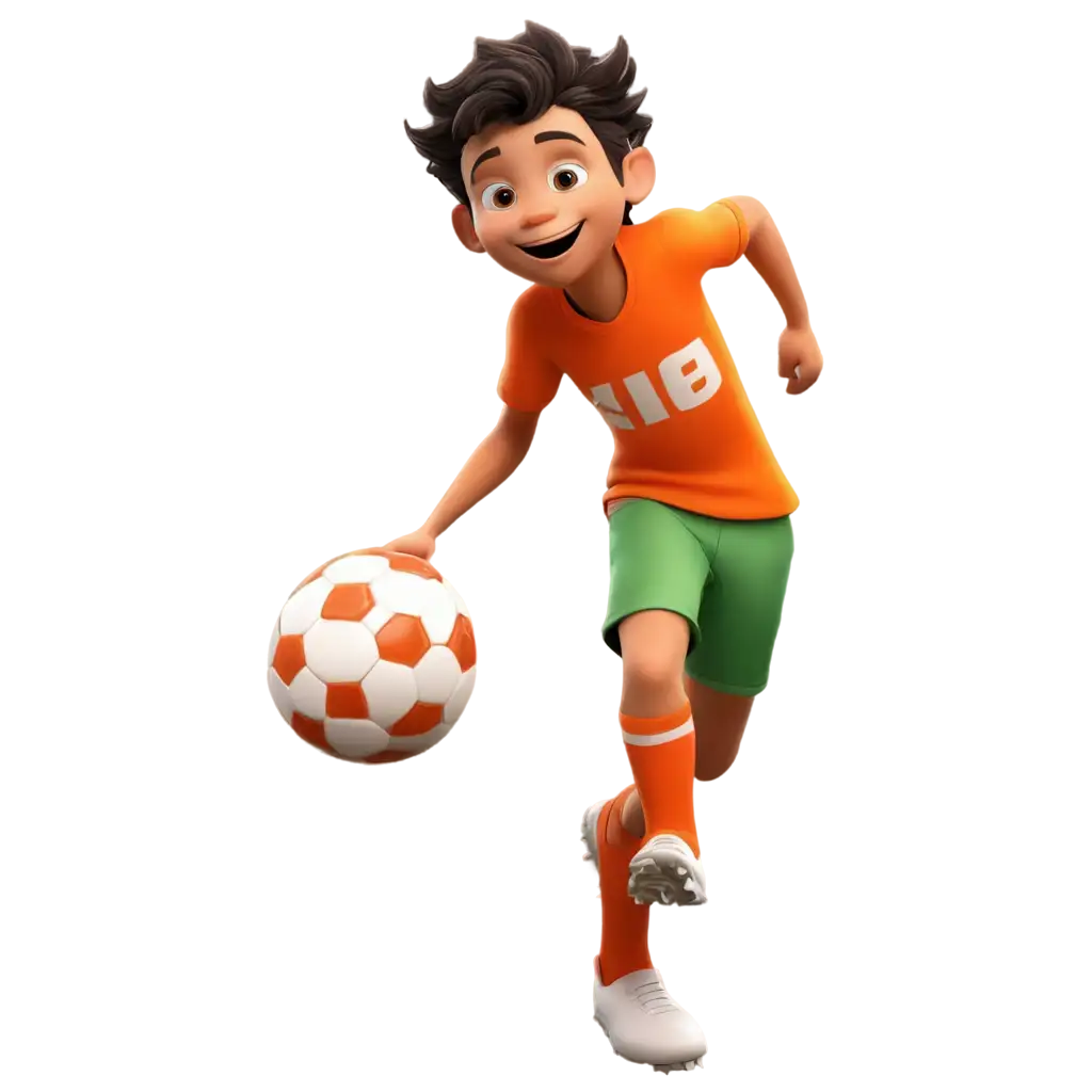 Kid-Cartoon-Jungling-Football-PNG-Playful-Illustration-for-Sports-and-Childhood-Themes