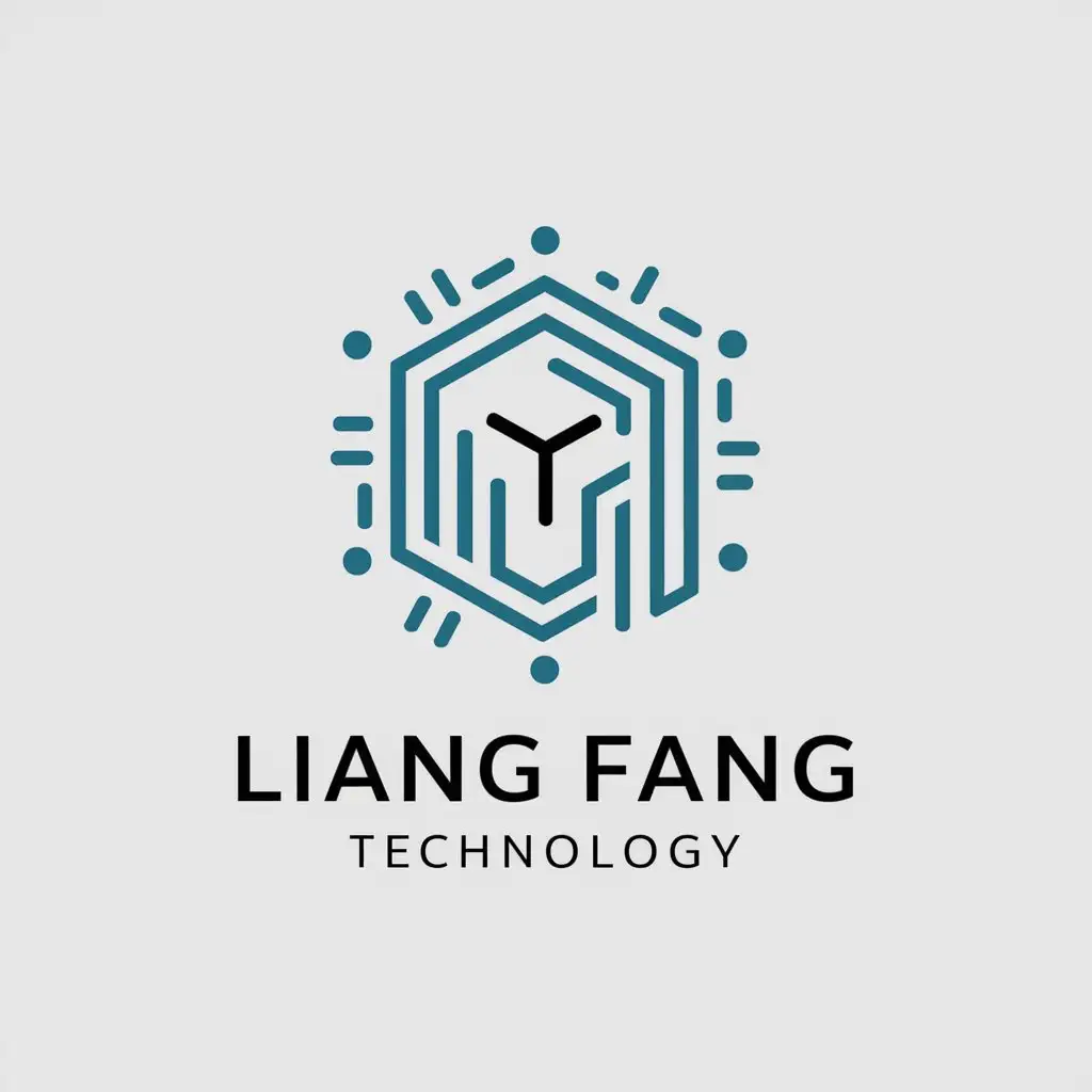 LOGO-Design-For-Liang-Fang-Technology-Minimalistic-Digital-Transformation-Symbol-in-Technology-Industry