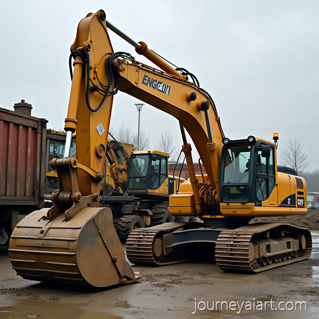 HydraulicAI-Art-Prompt-Expansion-Excavator-Dreaming-of-Construction-Work-with-Engcon-Tiltrotator