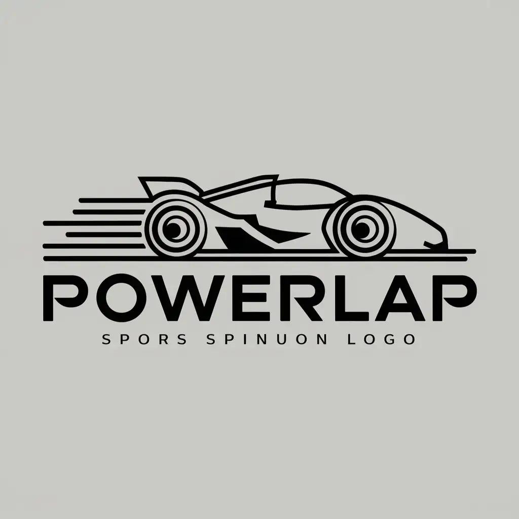 LOGO Design for Powerlap Racing Car Symbol with Clean and Modern Style