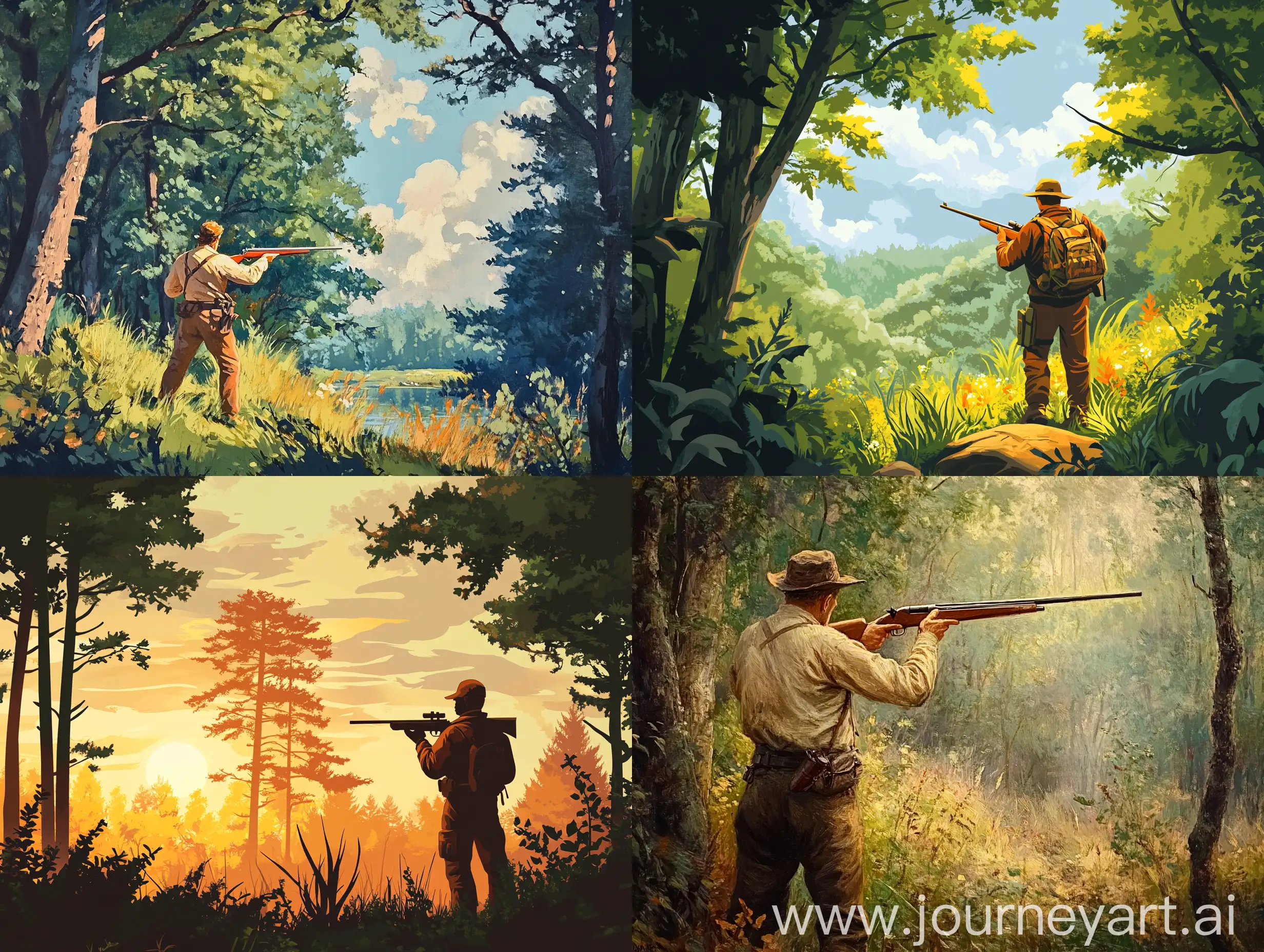 Summer-Forest-Adventure-Hunter-with-Rifle