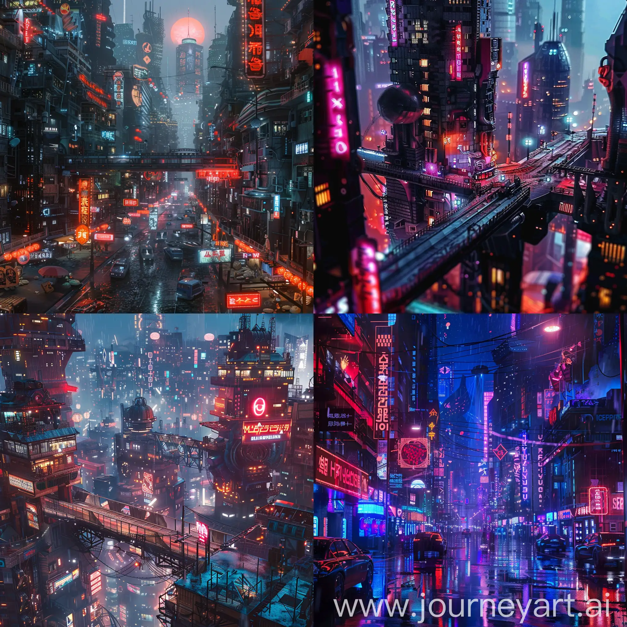 Cyberpunk-Cityscape-Featuring-Khrushchevkas