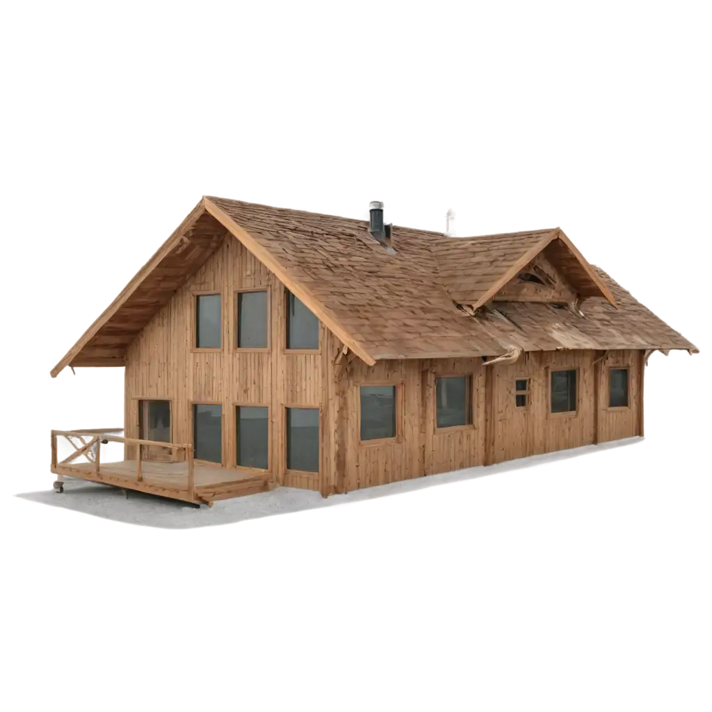 HighQuality-PNG-Image-of-a-Rustic-Wood-Home-for-Versatile-Use