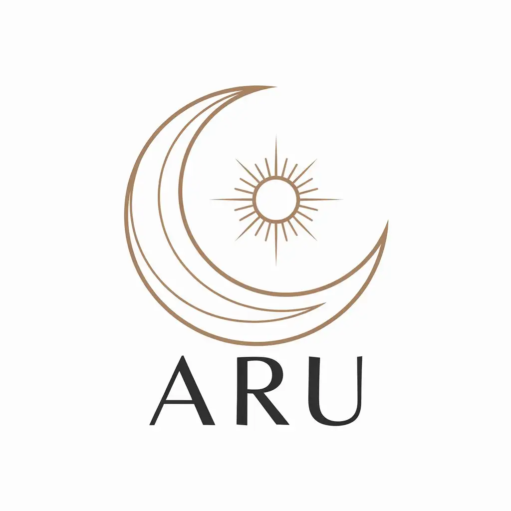 LOGO-Design-For-ARU-Luna-Symbol-in-Minimalistic-Style-for-Beauty-Spa-Industry