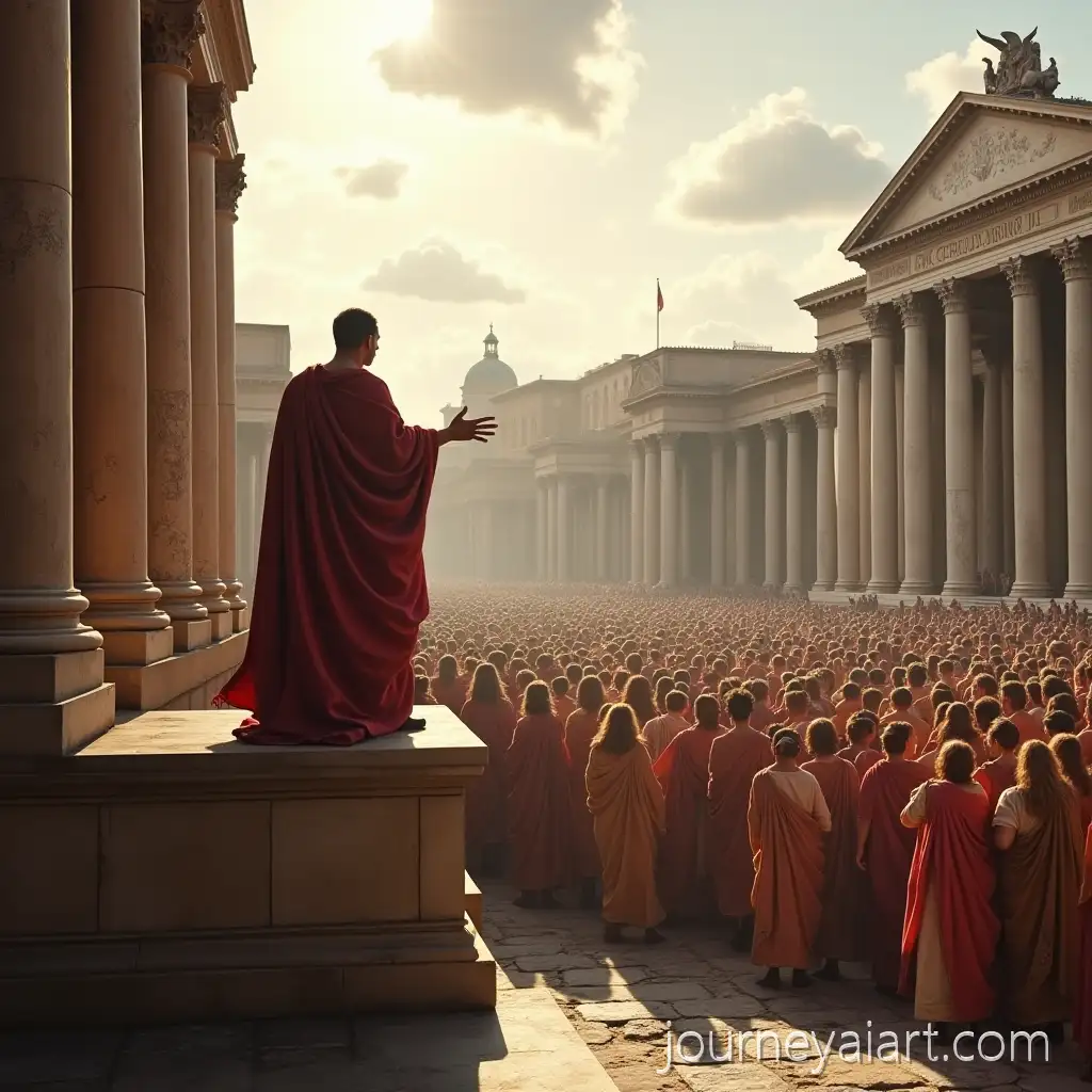 Cinematic-Scene-of-the-Roman-Forum-with-Citizens-and-Orator-in-the-Sunlight