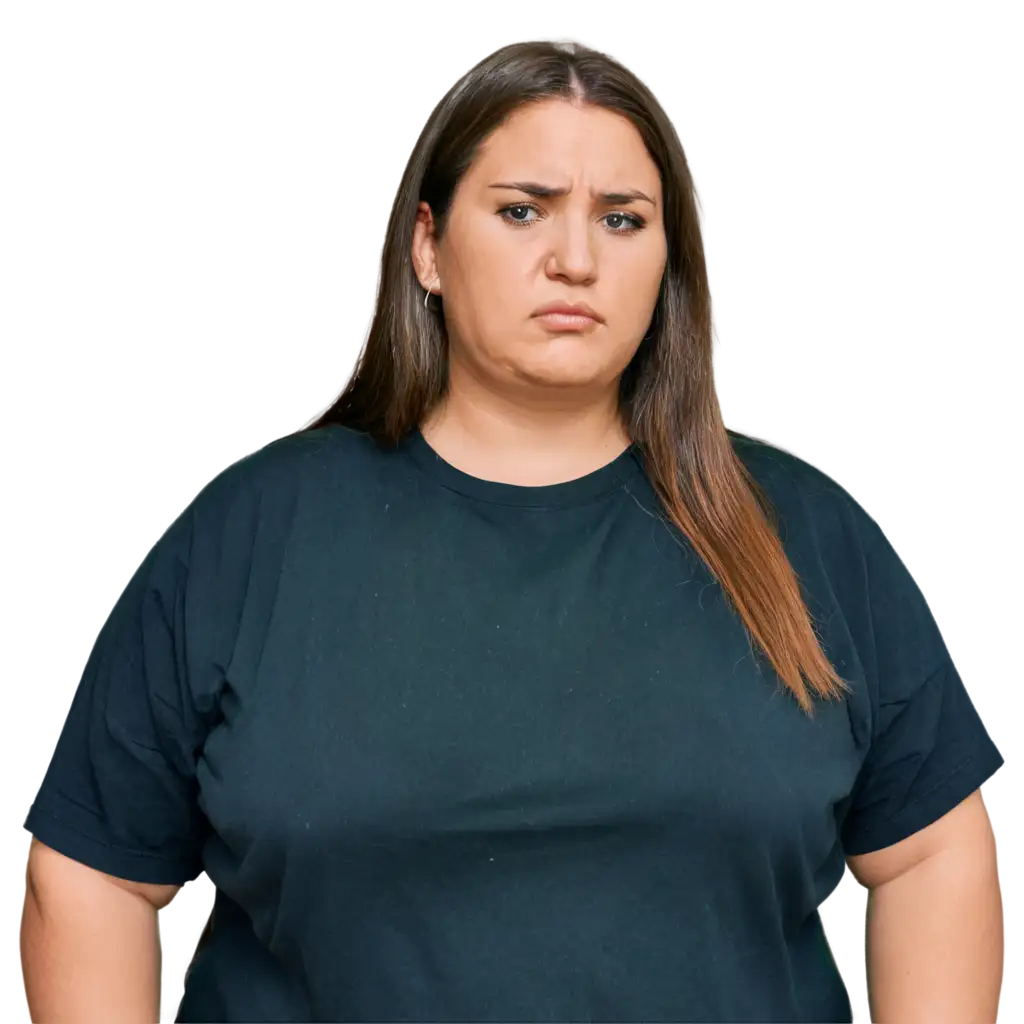 PNG-Image-of-Faces-of-Overweight-Woman-Depicting-Sadness-Depression-and-Fatigue