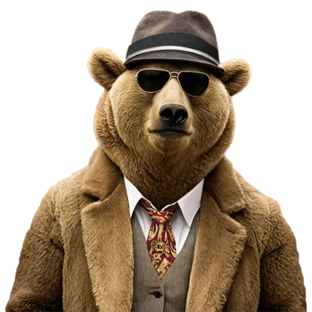 Gangster-Bear-PNG-Image-A-Unique-Illustration-of-a-Bear-Embodying-a-Tough-Urban-Persona