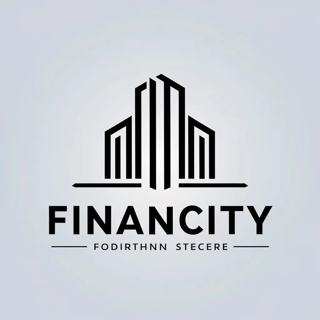 LOGO Design For Financity Minimalistic Building Symbol in Finance Industry