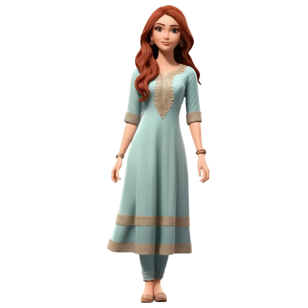 Create-a-PNG-of-a-3D-Animated-Woman-Character-with-Red-Hair-in-Pakistani-Dress