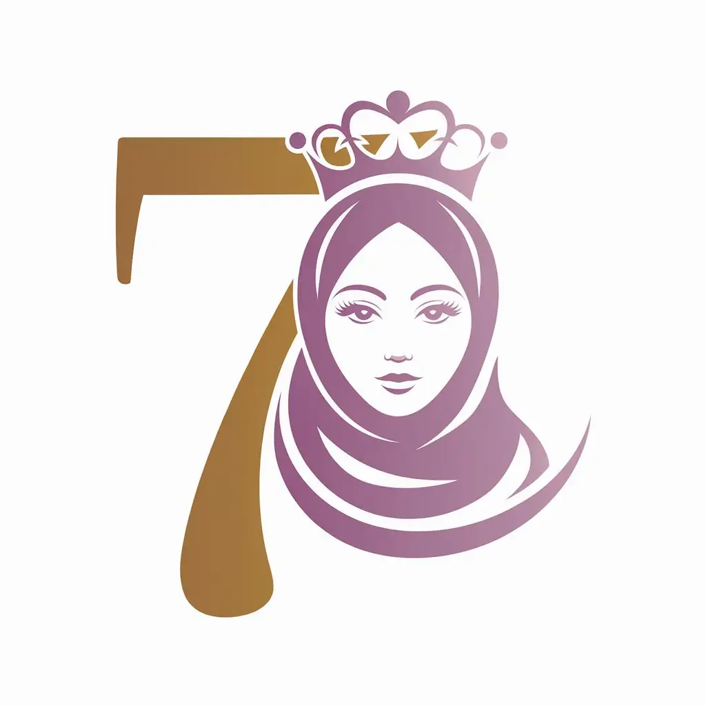 LOGO Design for 7 Vector Women with Hijab in Fantasy Style for Beauty Spa Industry