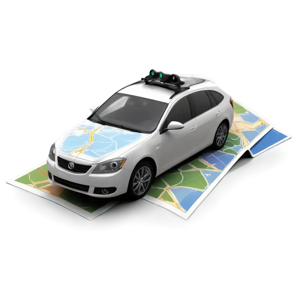 HighQuality-PNG-Image-of-a-Car-on-a-Map-with-GPS-Signal