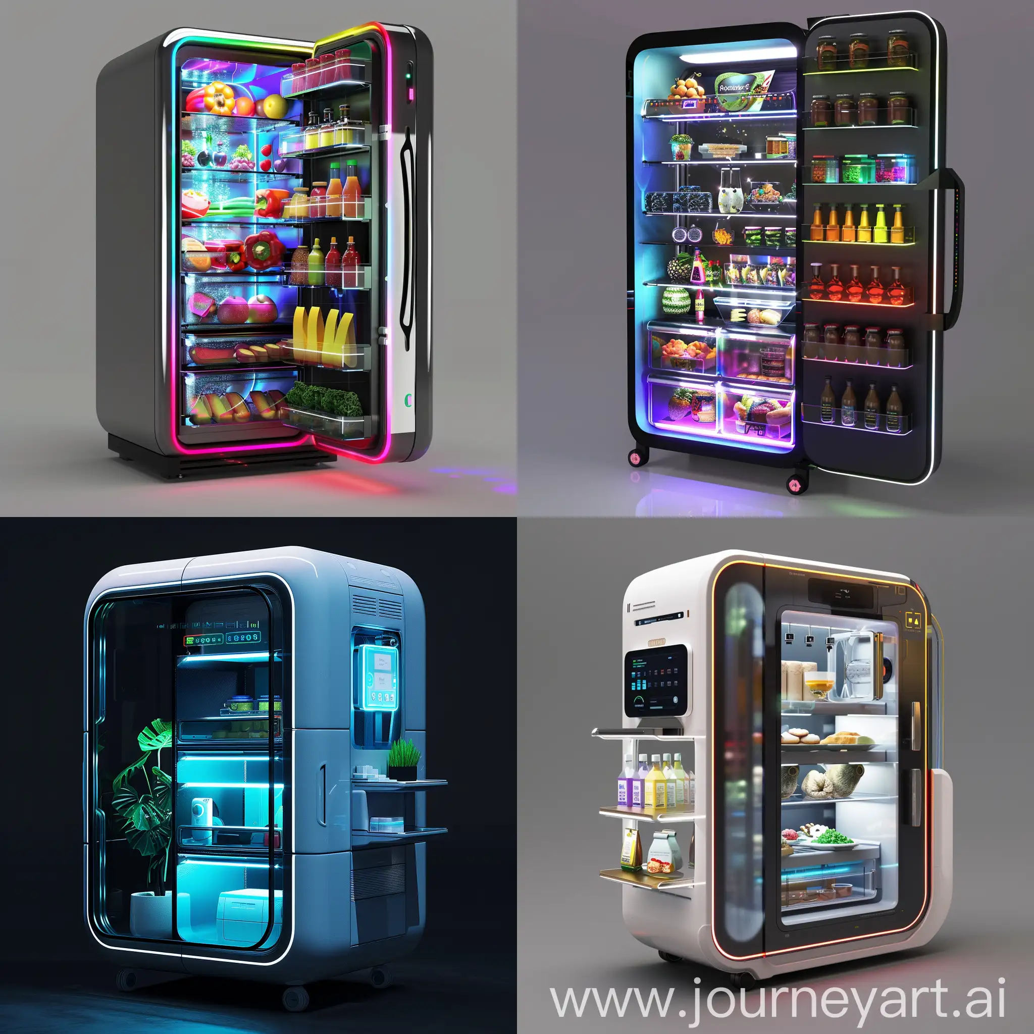 Futuristic-Smart-Fridge-with-AI-Inventory-Management-and-Holographic-Display