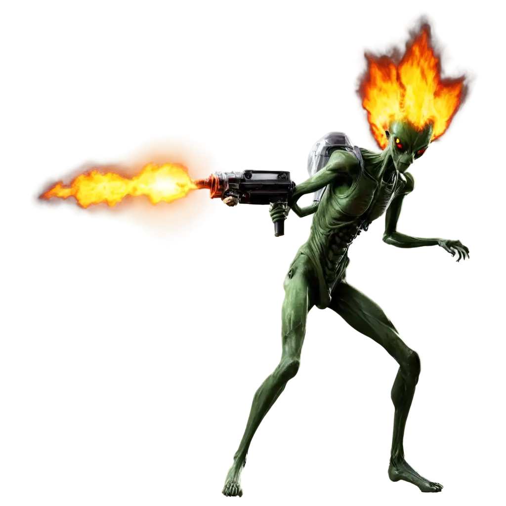 Alien-with-Future-Flamethrower-Weapon-PNGAI-Art-Prompt-Analysis-HighQuality-Image-for-SciFi-Gaming-Enthusiasts