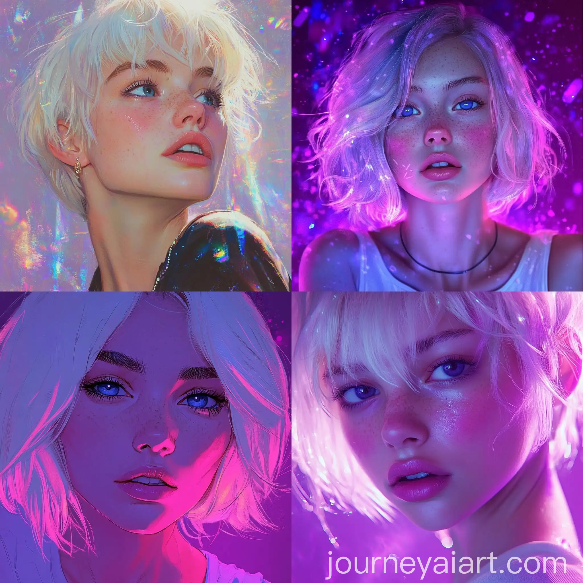 Dynamic-Pose-Woman-with-Platinum-Blonde-Hair-in-Retro-Anime-Style