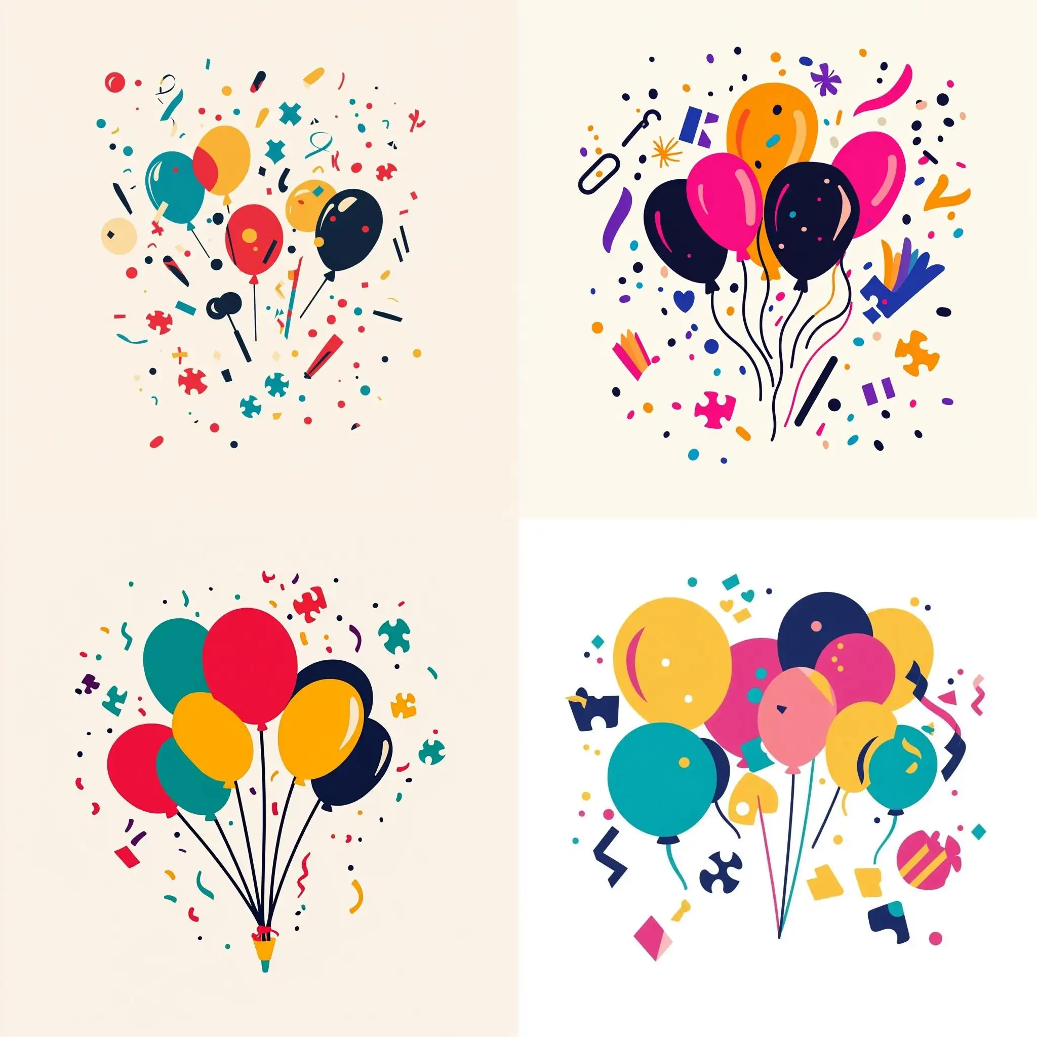 Festive-Party-Decoration-Logo-with-Pick-and-Assemble-Concept