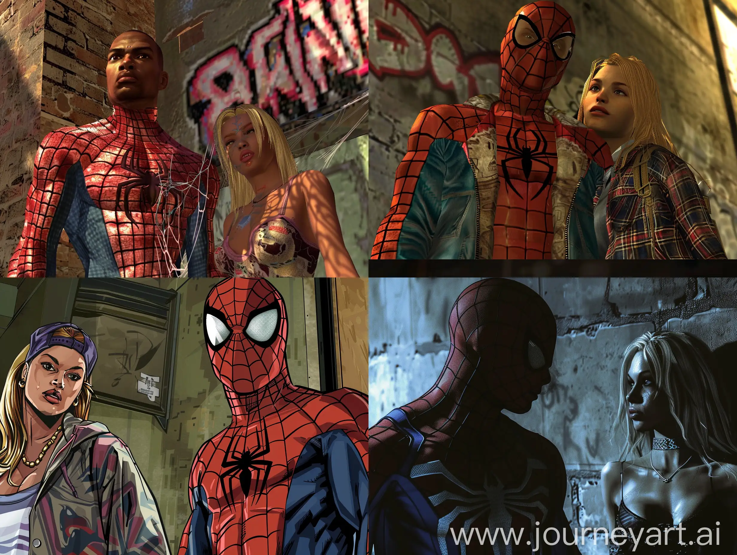 SpiderMan-Webbing-GTA-San-Andreas-Carl-Johnson-and-Elsa-to-Wall