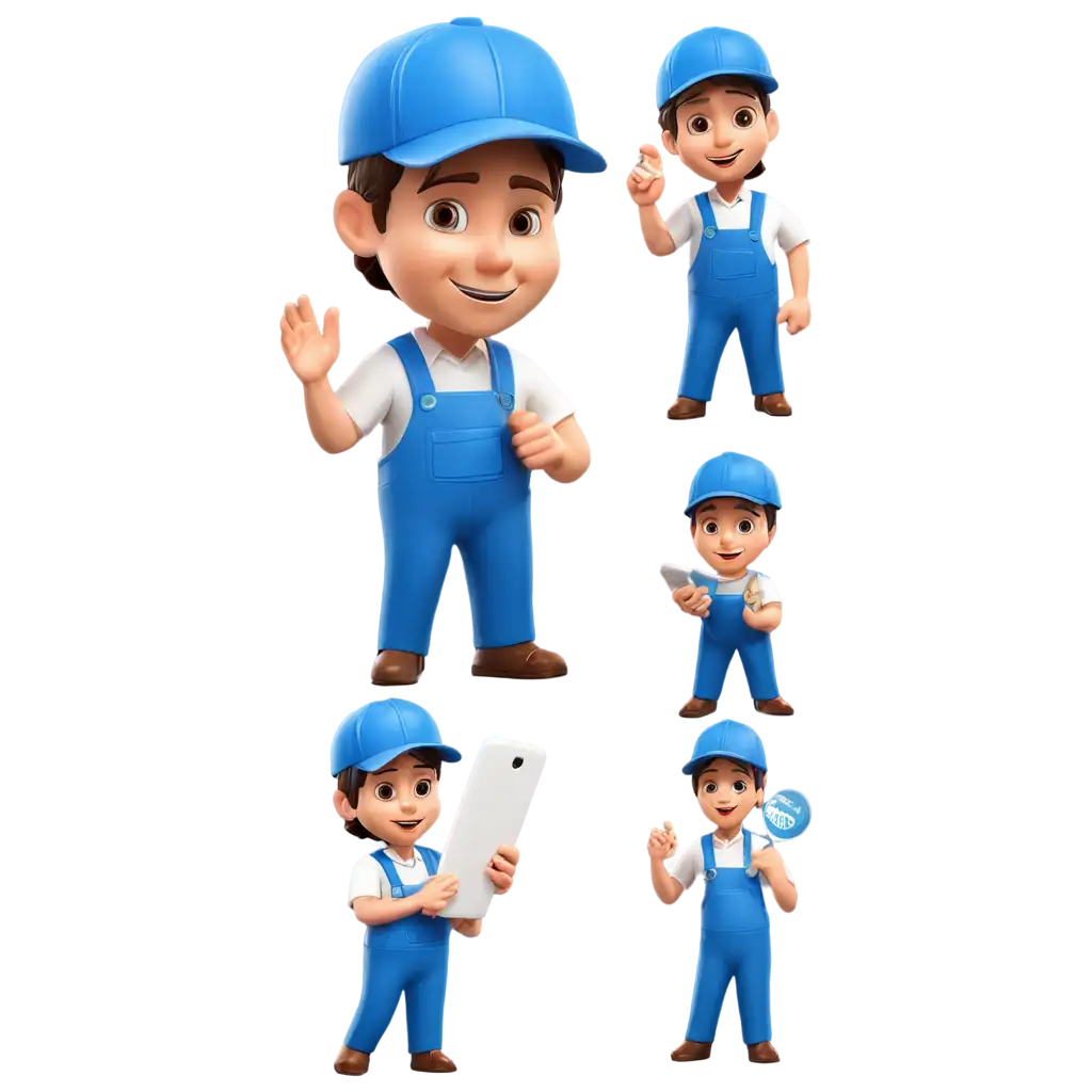 Worker-Icons-for-Advertising-in-Blue-PNG-Format-7-Unique-Designs-for-Refrigeration-Services