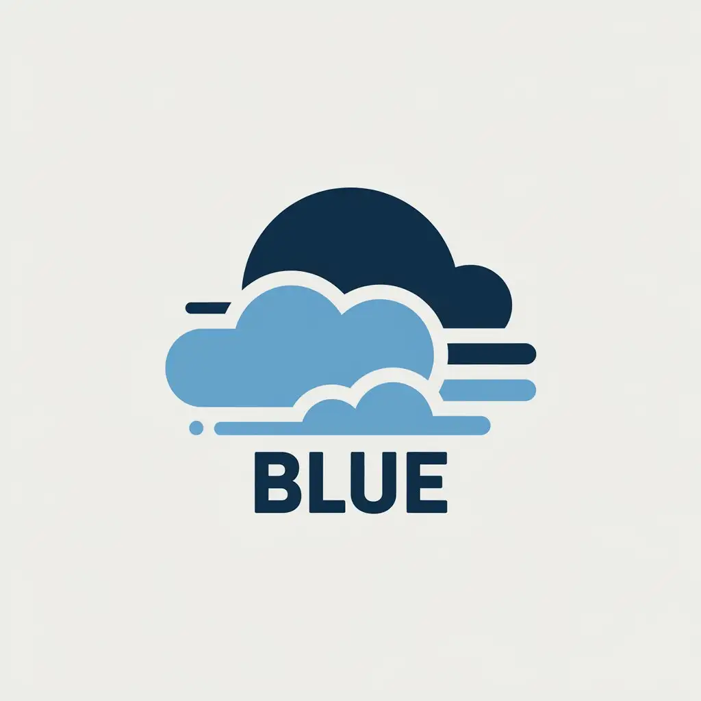 LOGO Design for BLUE SkyThemed Vector with Clear Background and Modern Touch